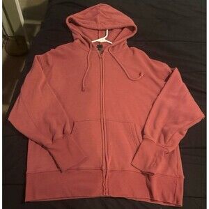Target Women's Pink and Burgundy Hoodie